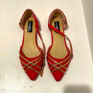 New Red flat sandals